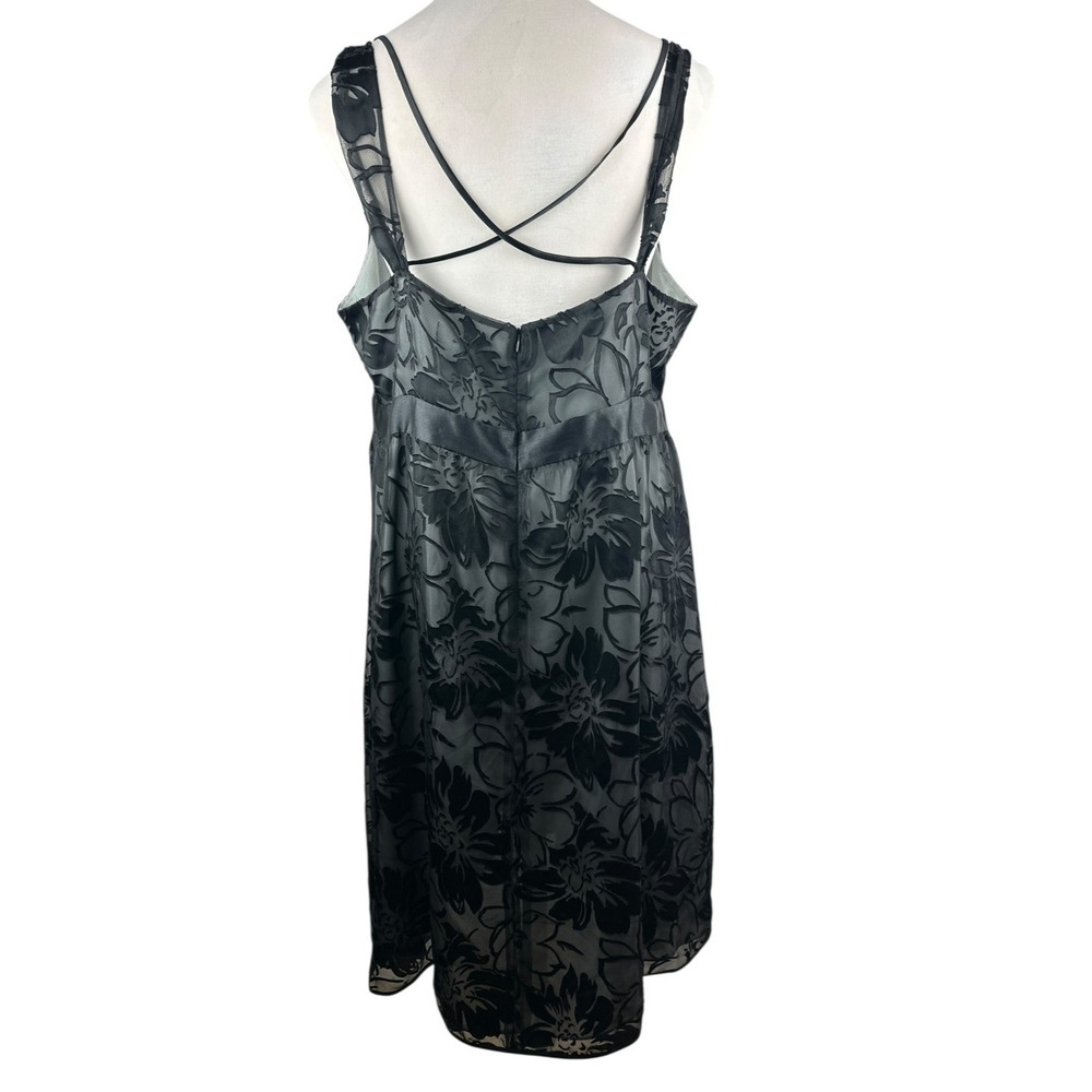 Lane Bryant Velvet Burnout Overlay Surplice Dress Plus Size 22 Whimsigoth Witchy - Picture 8 of 15